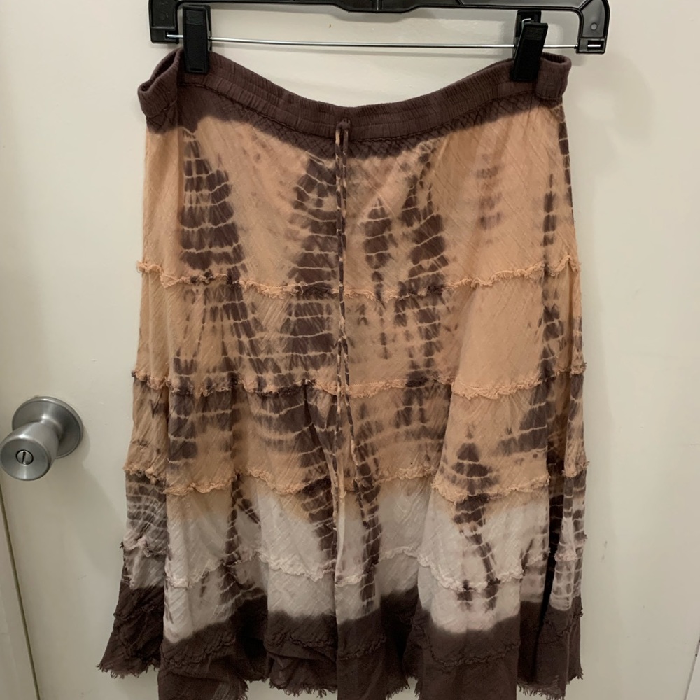 Tie dye skirt with ruffles
